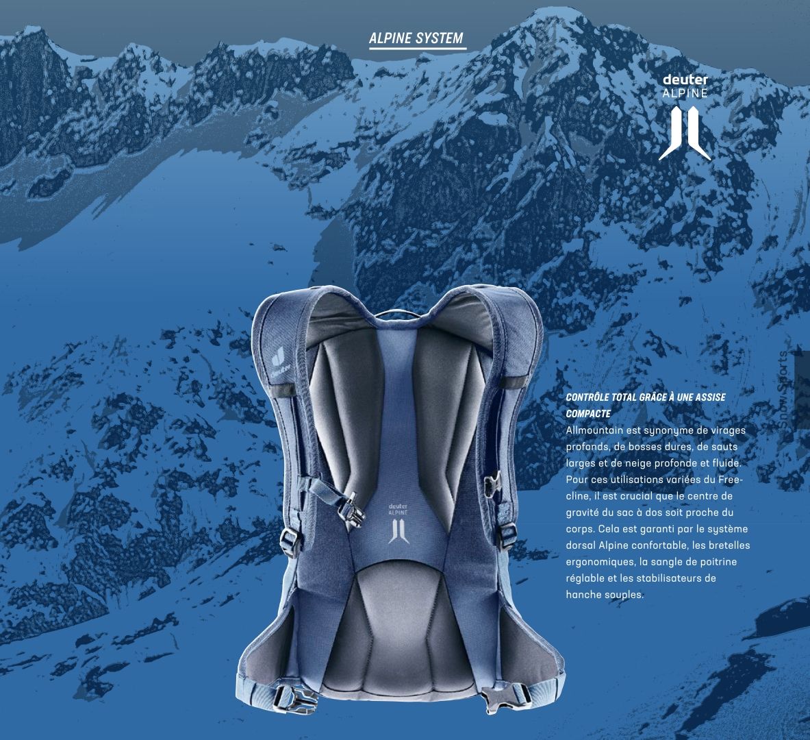 フリークライン Deuter ウィンター バックパック - Alpine System バック